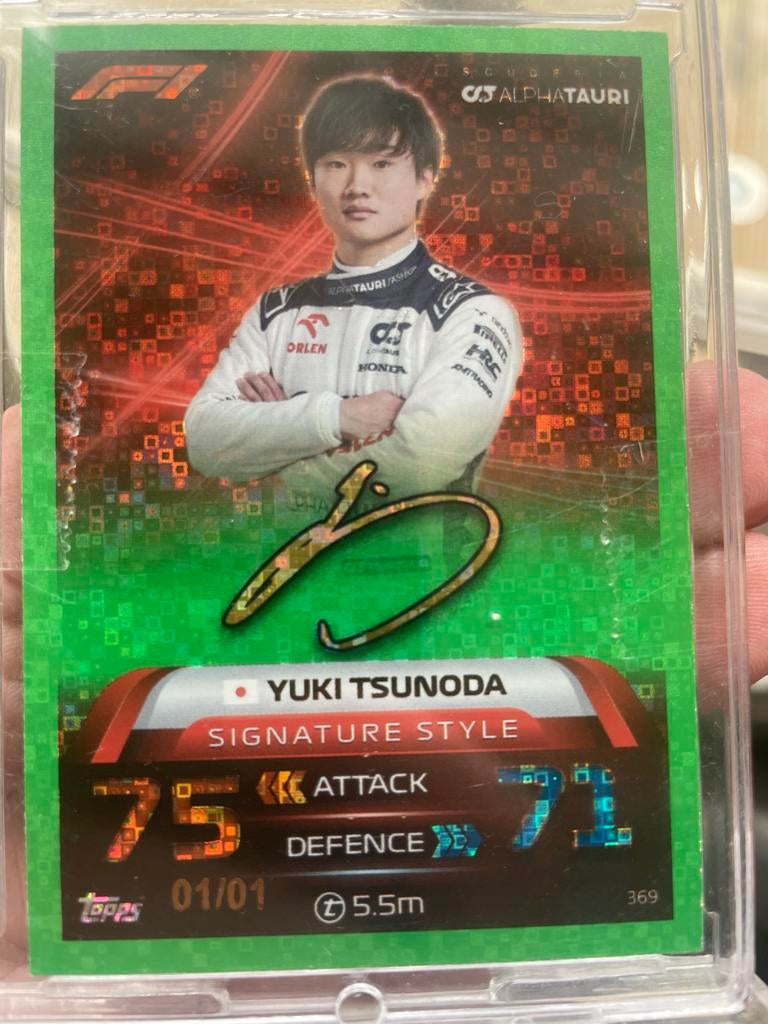Yuki Tsunoda 1/1 formule 1, Ophalen of Verzenden, Plaatje