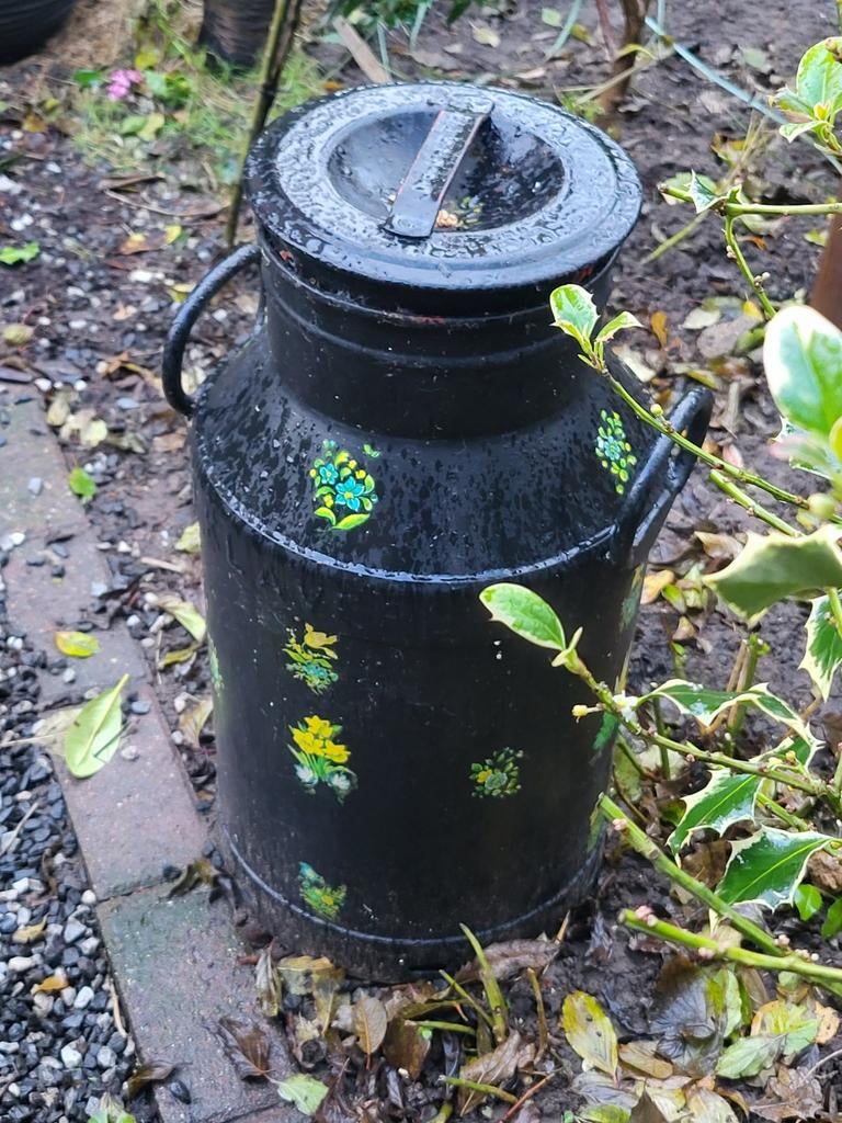 Oude Melkbus met Bloemen Decoratie, Ophalen of Verzenden, Gebruikt