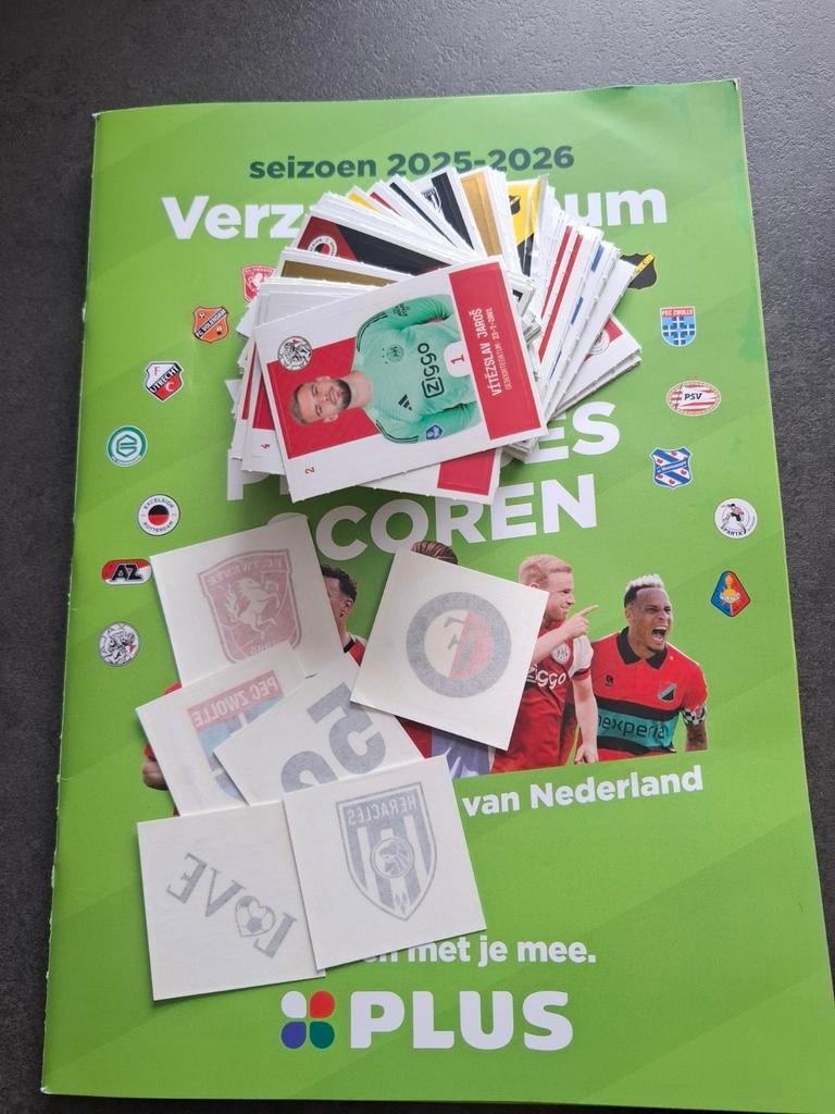Voetbalplaatjes/tattoos plus te ruil., Albert Heijn, Ophalen of Verzenden