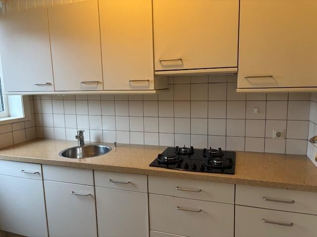 Complete keuken te koop, Huis en Inrichting, Keuken | Complete keukens, Gebruikt, Enkelwandige keuken, Crème, Graniet of Steen