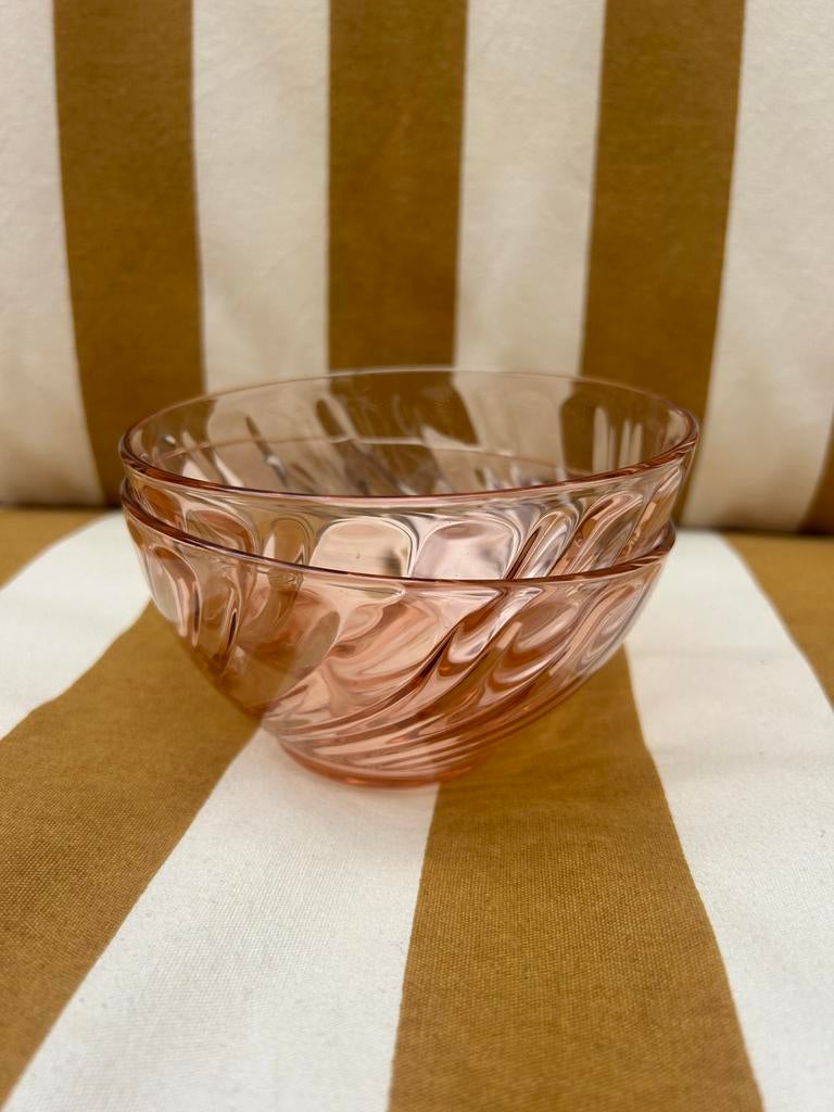 Luminarc roze vintage kommen, Ophalen of Verzenden