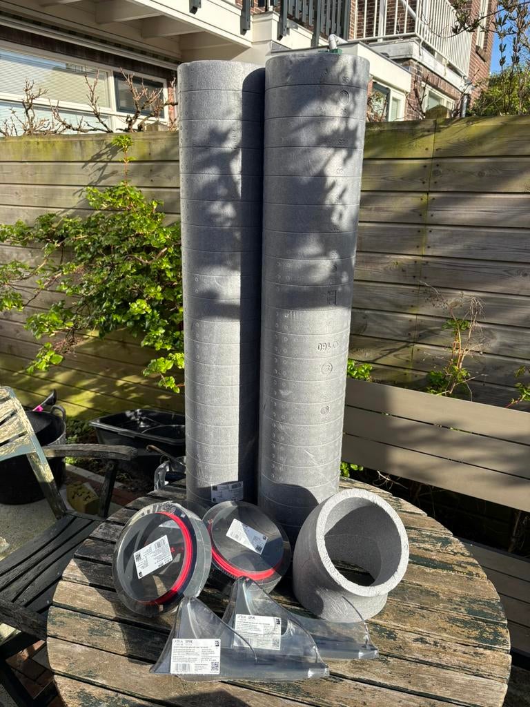 Geisoleerde ventilatiebuis EPS 160, Ophalen, Nieuw, Ventilator