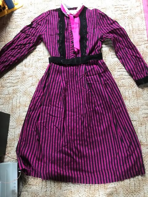 Jurk roze, zwart maat 38/40. 38 Cm taille,42 cm schouder tot, Maat 38/40 (M), Overige kleuren, Ophalen of Verzenden, Gedragen