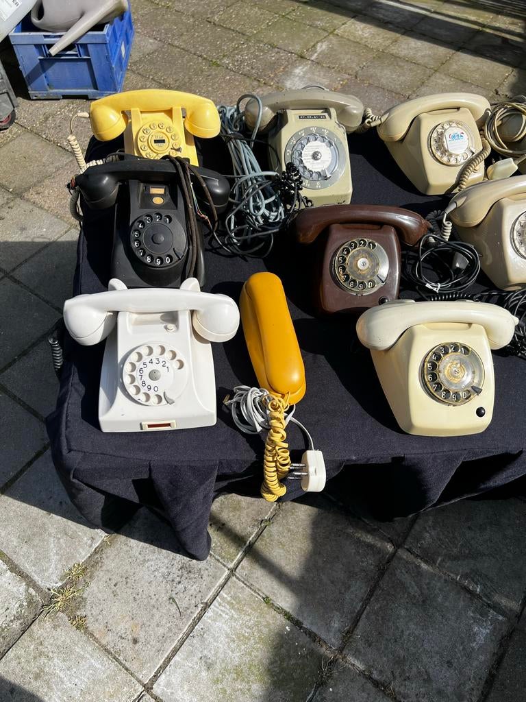 Partij draaischijf telefoons en retro telefoons, Ophalen, Gebruikt, 1 handset