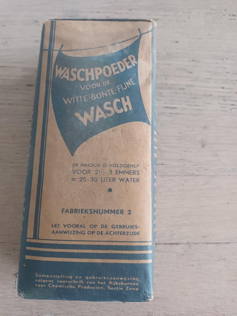 Oud pakje Waschpoeder. Oud wasmiddel. Museum, Ophalen of Verzenden