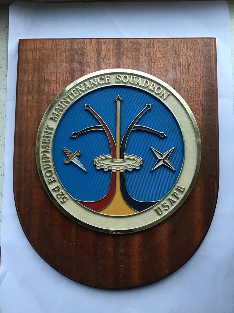 52d Equipment Maintenance Squadron USAFE Plaquette, Dorpsweg Spankeren, Spelendehollander, Info@spelendehollander.nl, Nieuw