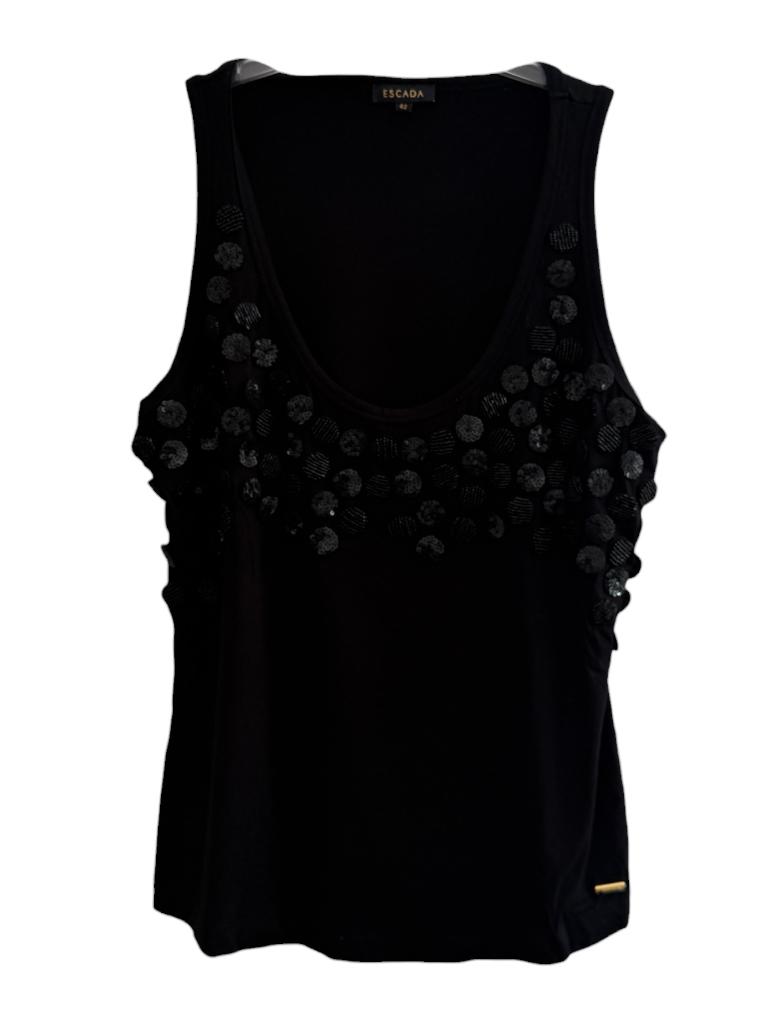 Escada top L, Maat 38/40 (M), Zwart, Ophalen of Verzenden, Zo goed als nieuw