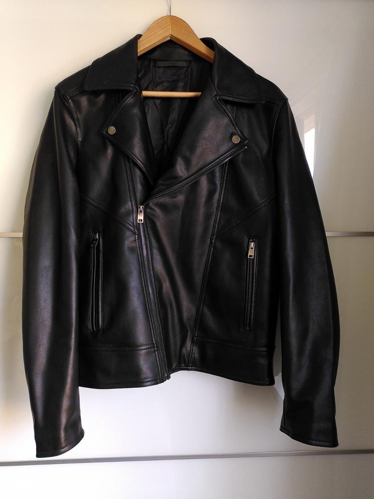 Mango nep leren biker jas maat S, Ophalen of Verzenden, Nieuw, Maat 38/40 (M), Zwart
