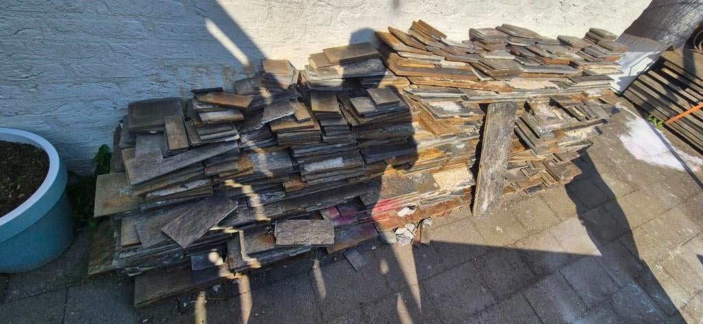 Natuurstenen tuintegels, metallic look, diverse kleuren, Ophalen, Gebruikt, Terrastegels, Natuursteen