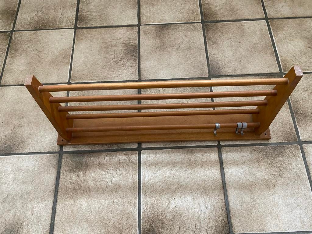 Vintage houten pannenrek jaren 50, Ophalen