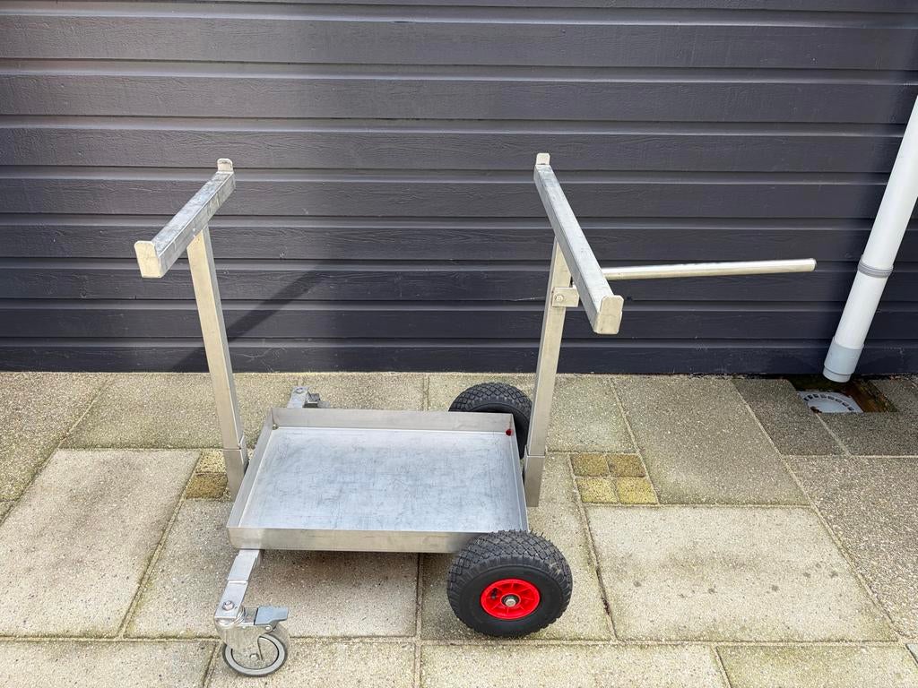 Stevige RVS Pitkar / Opberglade Nieuwe banden, Ophalen of Verzenden, Zo goed als nieuw, Kart