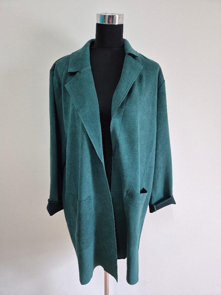 Jas18 - Petrolkleurig jasje maat XL (1), Ophalen of Verzenden, Zo goed als nieuw, Maat 46/48 (XL) of groter, Blauw