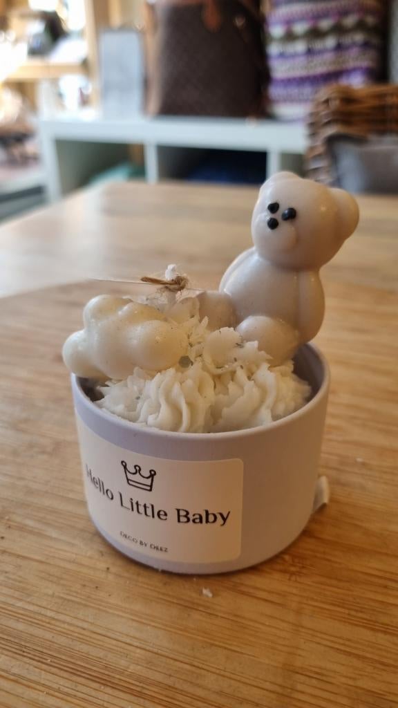 Handgemaakte Kaars - Paraffinevrij - Deco by Deez, Ophalen, Overige materialen, Nieuw, Crème