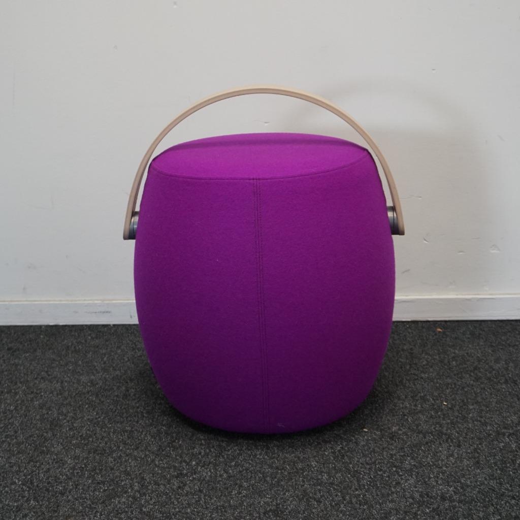 Offecct Carry On Kruk | Poef | Hocker | Paars | Draagbaar, Minder dan 50 cm, -, Rond, Minder dan 50 cm