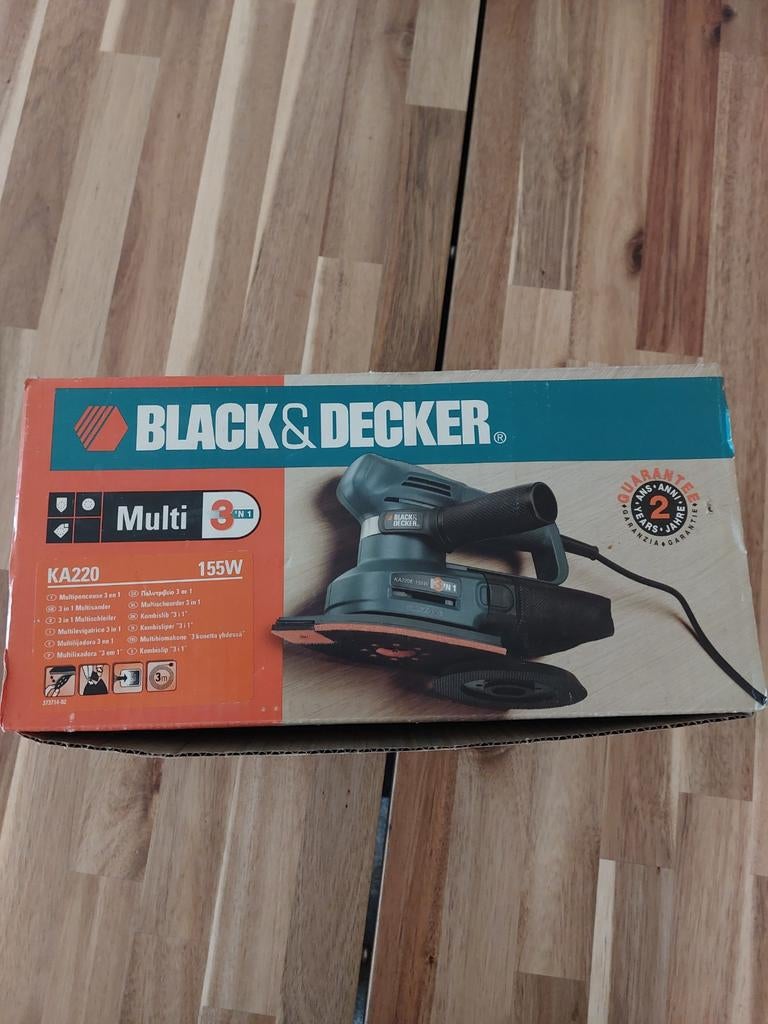 Black & Decker KA220 Multi 3-in-1 Schuurmachine 155W, Ophalen, Gebruikt, Minder dan 600 watt, Overige typen
