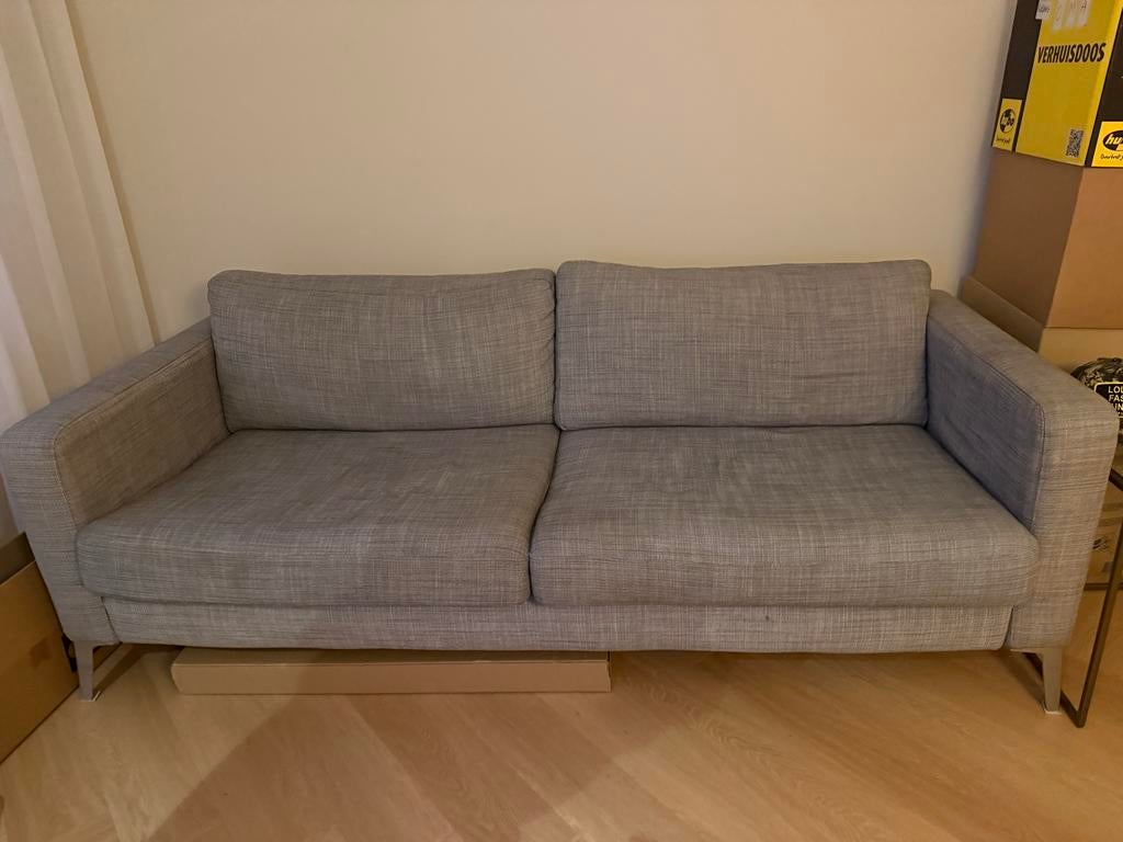 Grijze tweepersoonsbank IKEA zsm ophalen, Huis en Inrichting, Banken | Bankstellen, Ophalen, Gebruikt, 150 tot 200 cm, Tweepersoons