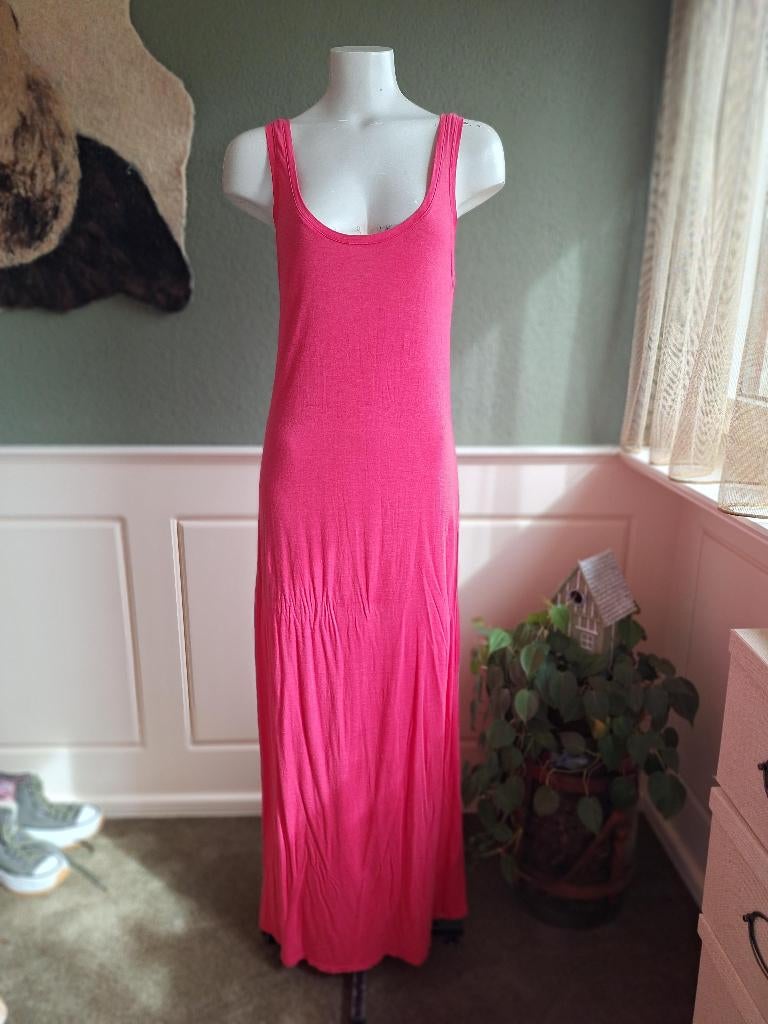 Absolut Cashmere lange hard roze jurk L, Verzenden, Maat 42/44 (L), Zo goed als nieuw, Roze