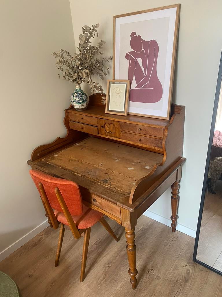Antiek Secretair / schrijftafel, Ophalen, Zo goed als nieuw