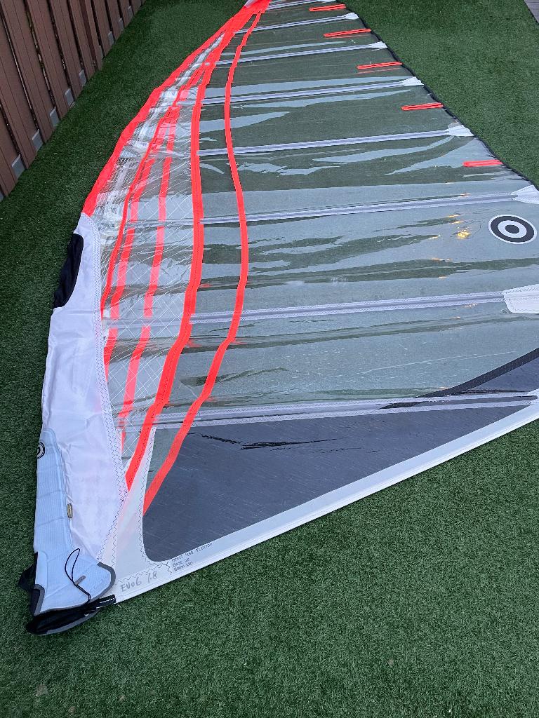 NeilPryde RS Racing Evo 7,8 Proto, Ophalen of Verzenden, Gebruikt, Zeil, 7 m² of meer