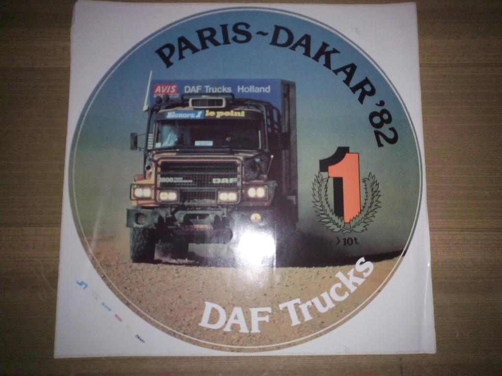 3x Grote stickers DAF N2800 Parijs Dakar 1982 + DAF + Hako, Verzamelen, Ophalen of Verzenden, Zo goed als nieuw, Auto's
