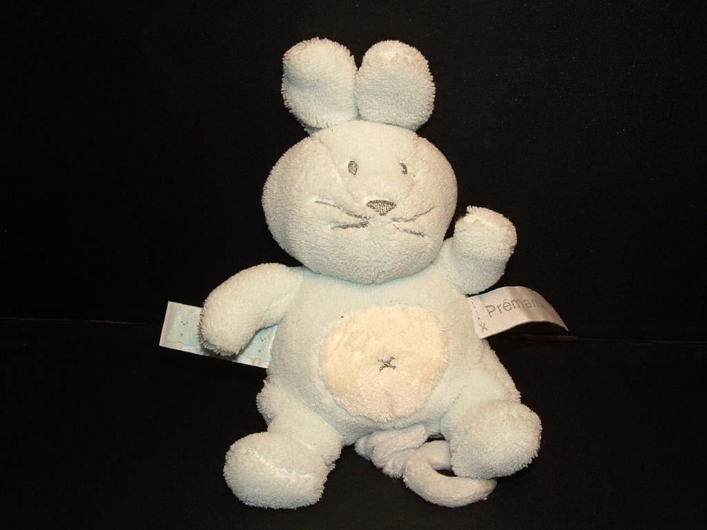 PREMAMAN KONIJN MUZIEKDOOS ZACHTE BADSTOF BLAUW, Kinderen en Baby's, Ophalen of Verzenden, Nieuw, Overige typen