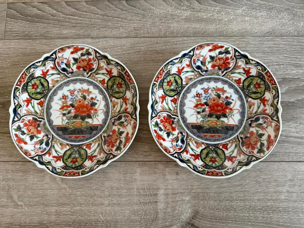Japans 2 super leuke bordjes Antiek Imari Porselein, Ophalen of Verzenden