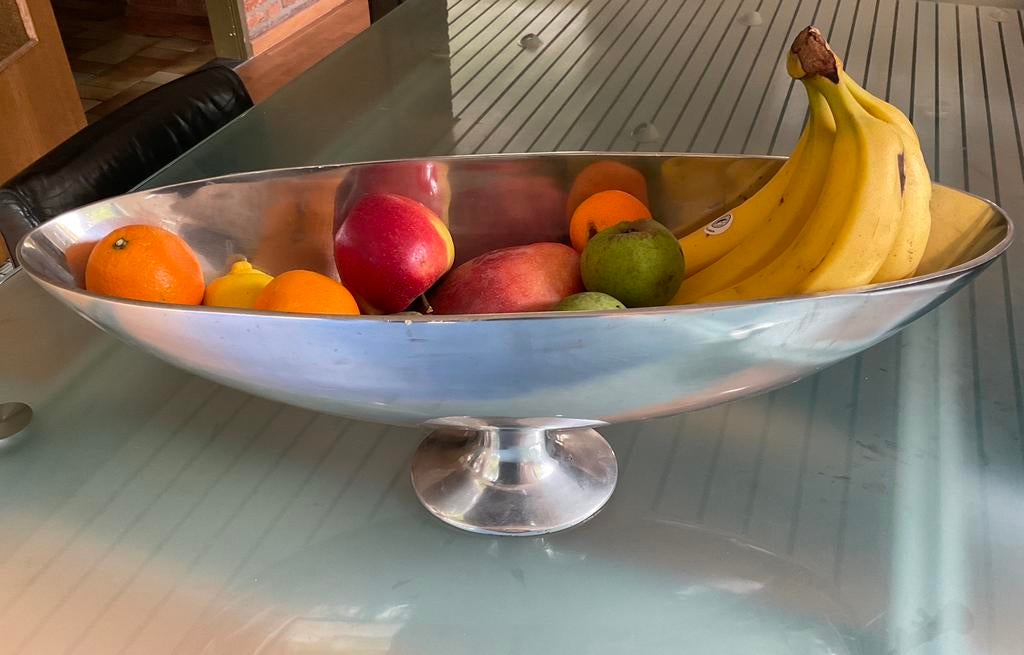 Schaal van gegoten aluminium. Groot formaat, Ophalen of Verzenden, Zo goed als nieuw, Rechthoekig, Overige materialen