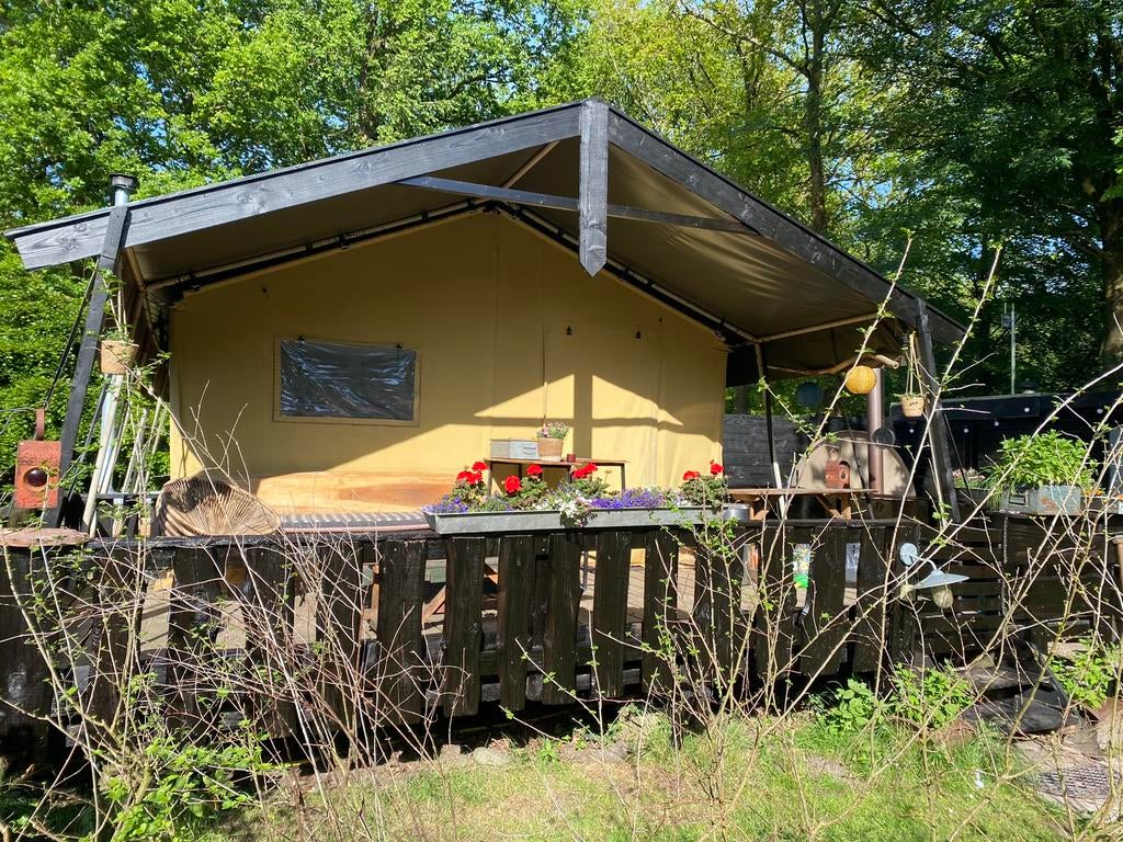 TE KOOP Safaritent / glampingtent, Ophalen, Gebruikt, Tot en met 6