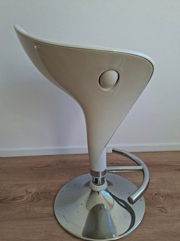 Saddle barkruk, geveerd, hoogte verstelbaar, Vintage Bombo, Huis en Inrichting, Barkrukken, Gebruikt, In hoogte verstelbaar, 60 tot 90 cm