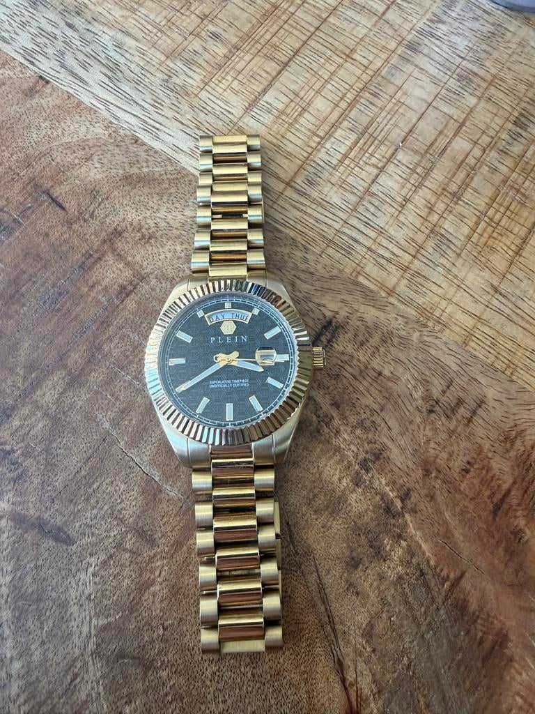 Philipp Plein PWPNA0424 Gouden Herenhorloge, Sieraden, Tassen en Uiterlijk, Horloges | Heren, Overige merken, Staal, Polshorloge