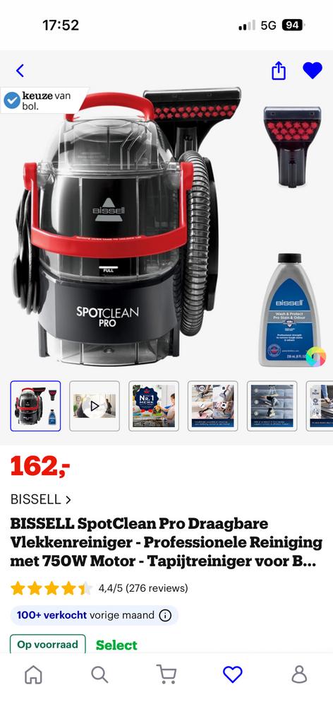 Spotclean pro reiniger, Doe-het-zelf en Verbouw, Reinigingsmachines, Ophalen, Zo goed als nieuw