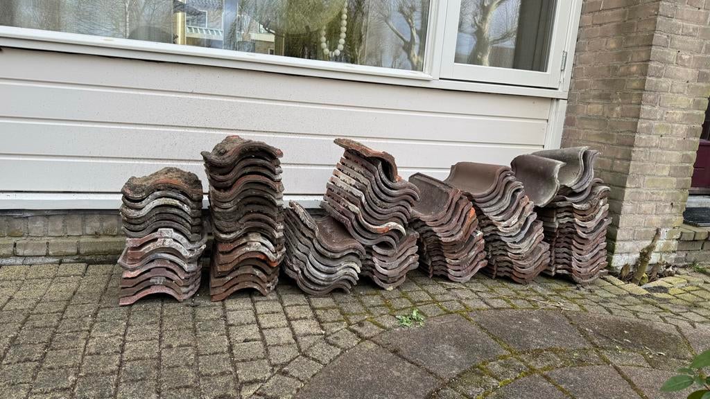 Gebruikte dakpannen - Diverse soorten en maten, Doe-het-zelf en Verbouw, Dakpannen en Dakbedekking, Ophalen, Gebruikt, Steen of Klei