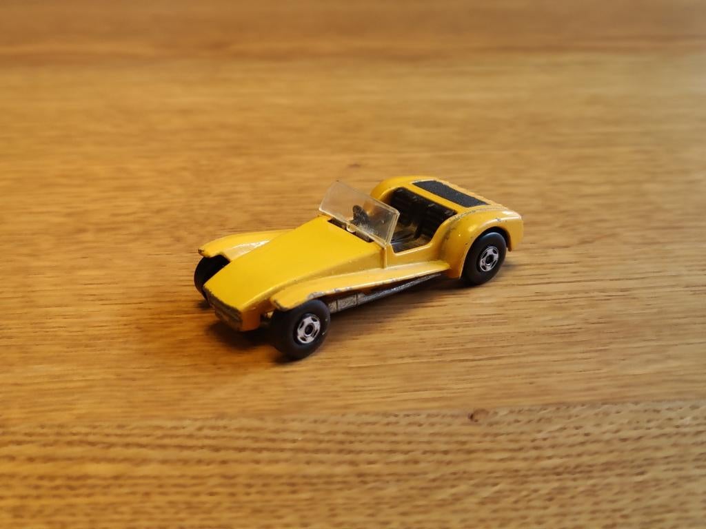 Matchbox Lotus Super Seven GEEL, Ophalen of Verzenden, Zo goed als nieuw, Auto