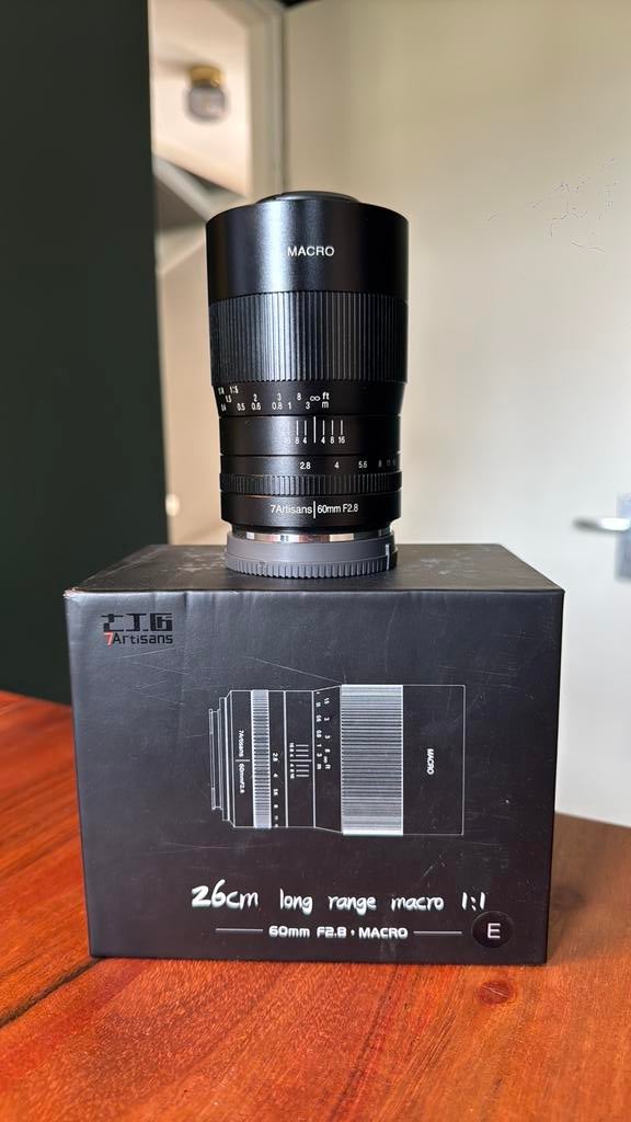7Artisans 60mm f/2.8 MACRO 1:1 (Sony E), Ophalen, Zo goed als nieuw, Macrolens