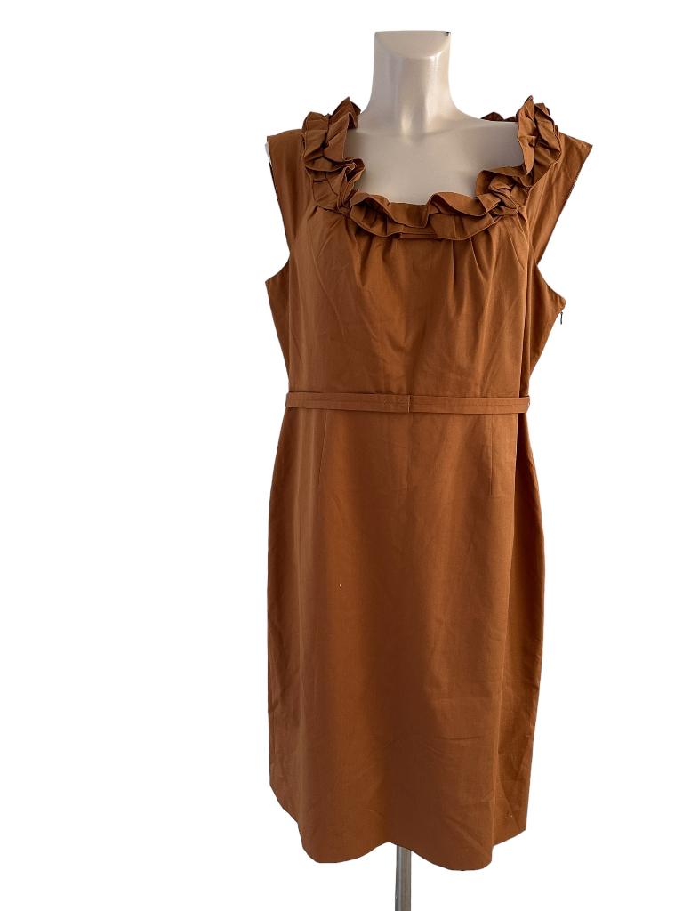 Elie Tahari jurk XL, Kleding | Dames, Bruin, Maat 46/48 (XL) of groter, Ophalen of Verzenden, Zo goed als nieuw