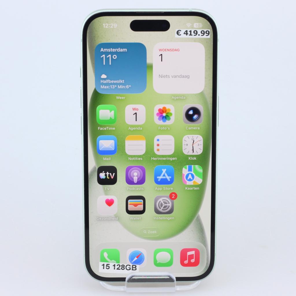 iPhone 15 128GB Groen, Apple, Zo goed als nieuw, Support@apple.com, One Apple Park Way
Cupertino, CA 95014
United States