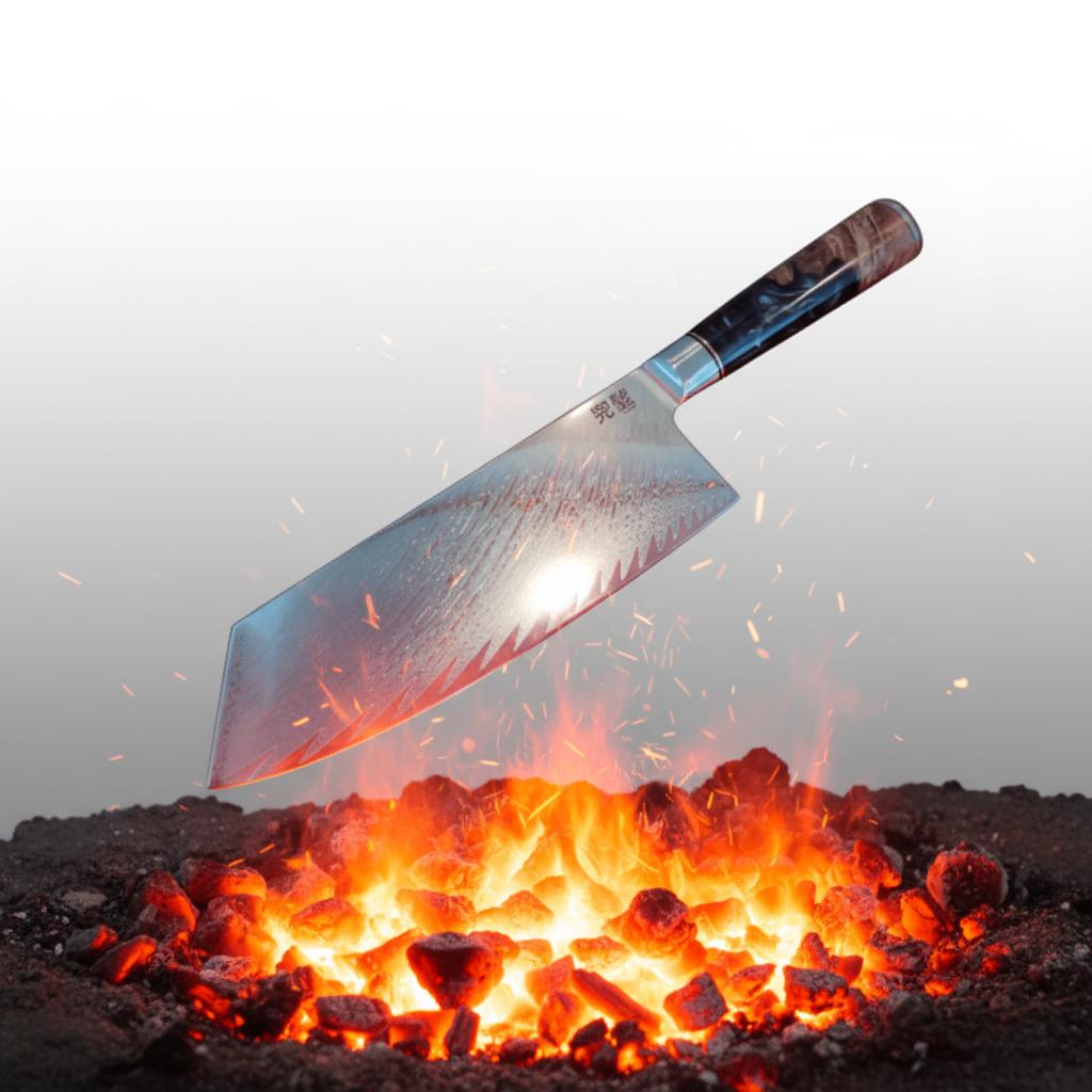 Damascus Black Hakmes 18 cm –67laags Damascus | VG-10 Kern |, Ophalen of Verzenden, Nieuw, Rvs of Chroom