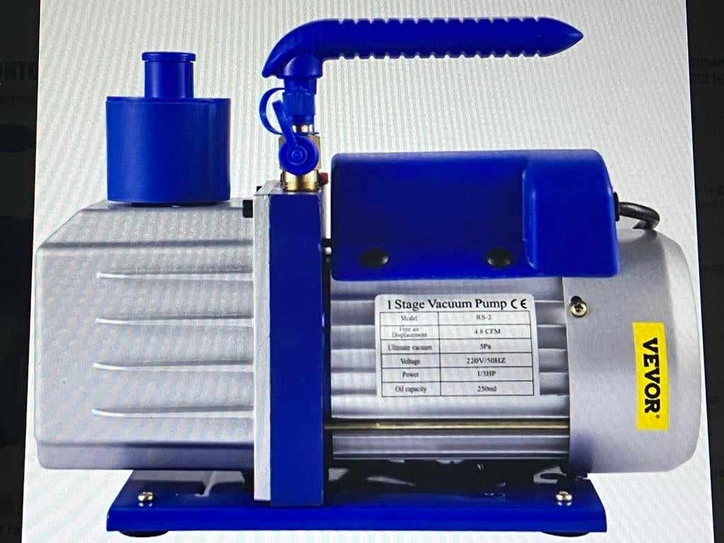 1 Stage Vacuümpomp Vacuumpomp Airco 248W(1/3HP) 4.8CFM, Ophalen of Verzenden, Nieuw, Wandairco, 1 snelheid