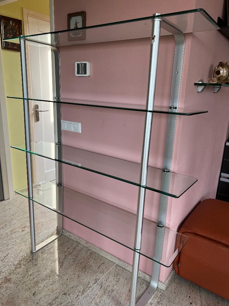 Meubels, Huis en Inrichting, Kasten | Televisiemeubels, Ophalen, 100 tot 150 cm, Zo goed als nieuw, Glas