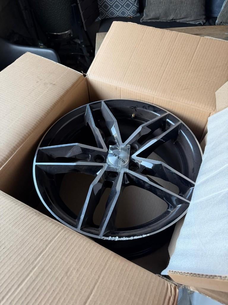 2x Monaco lichtmetalen velgen 17 inch 5x112 – Black Polished, Gebruikt, Velg(en), 17 inch, Ophalen of Verzenden