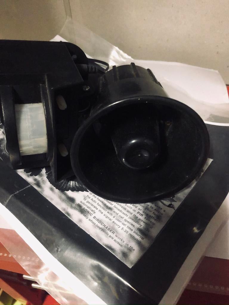 Electronische vogelverschrikker, Ophalen of Verzenden, Gebruikt