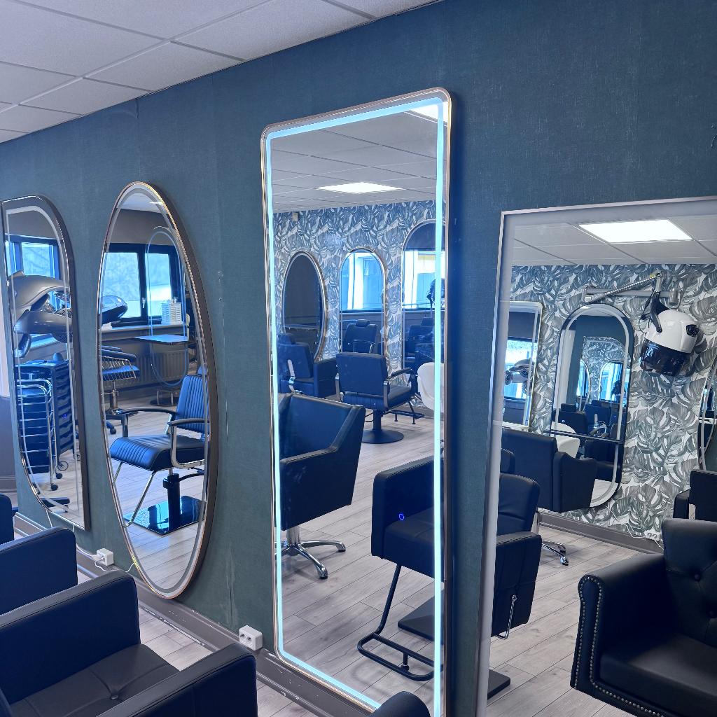 Spiegel 200 cm Rose Gold led verlichting kapper kapsalon, Ophalen of Verzenden, Nieuw