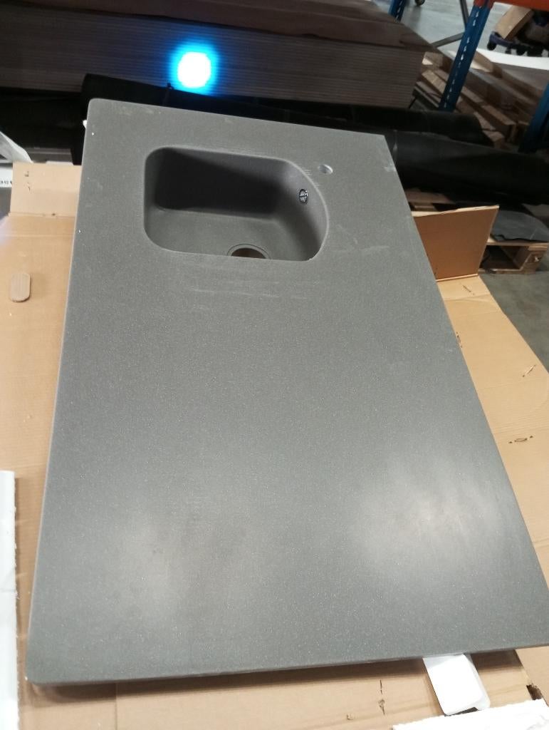 hard kunststoffen aanrechtblad met vaste spoelbak, Ophalen, 100 tot 150 cm, 75 cm of meer, Nieuw