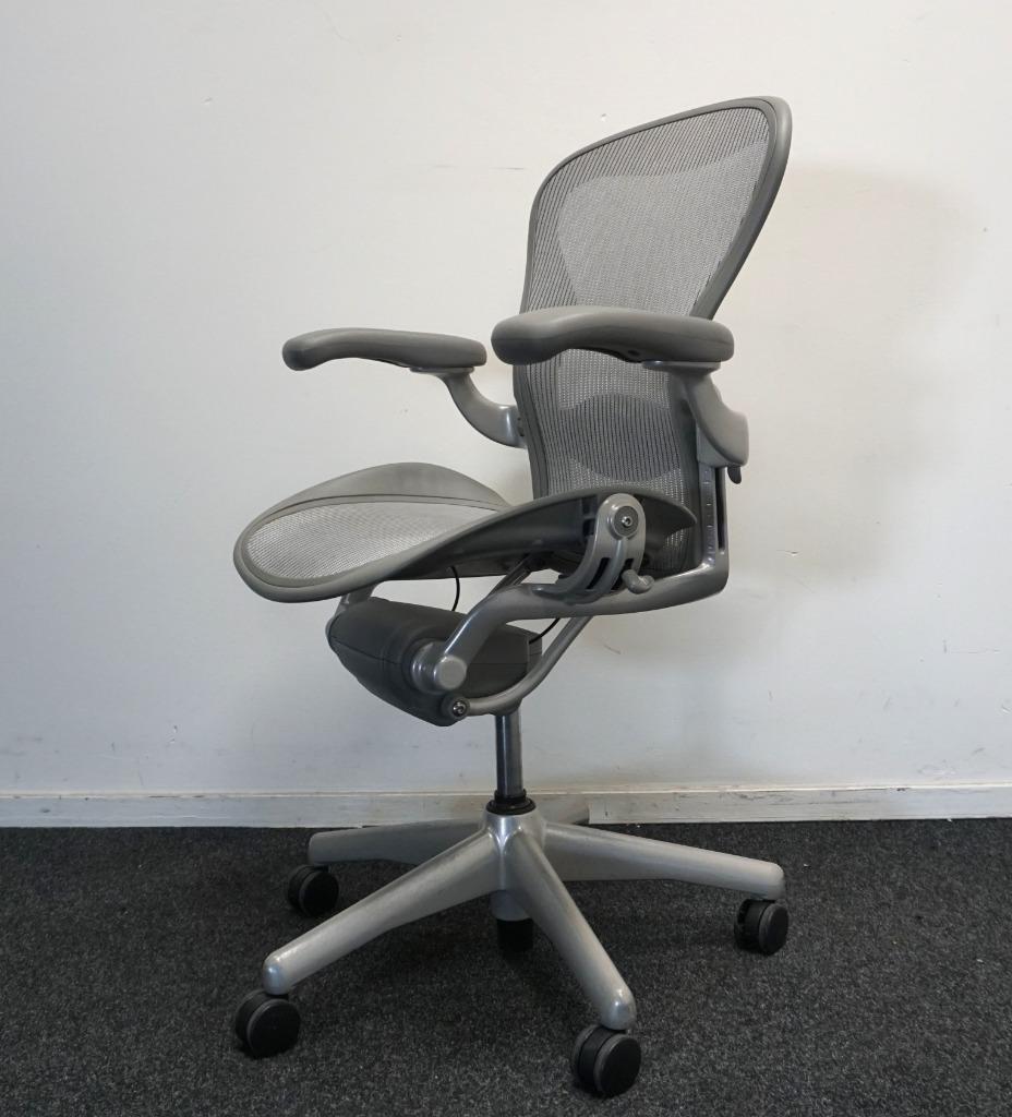 Herman Miller Aeron type B Bureaustoelen | Titanium, Gebruikt, Overige kleuren, -, -