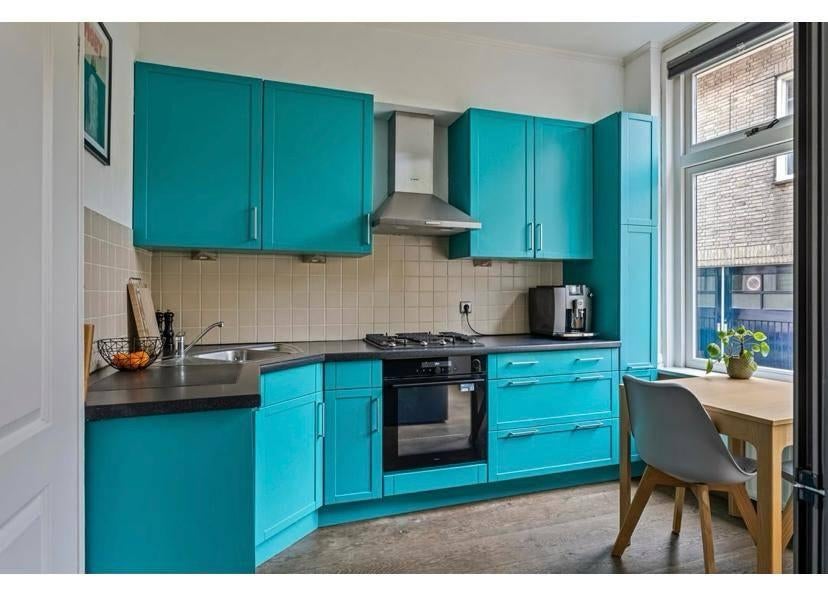 Gratis keuken af te halen, Ophalen, Gebruikt, Blauw, Hoekkeuken