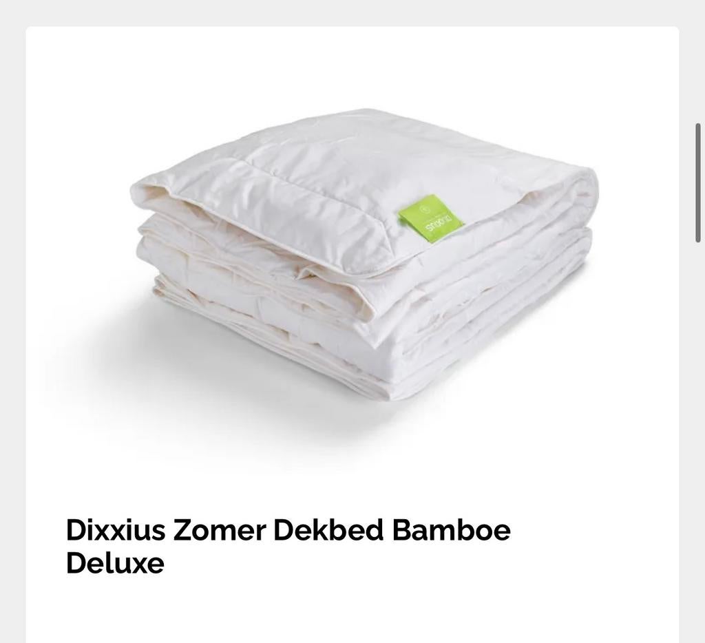 NIEUW 2x zomer dekbed Dixxius Bamboe, Wit, Ophalen of Verzenden, Deken of Dekbed, Nieuw