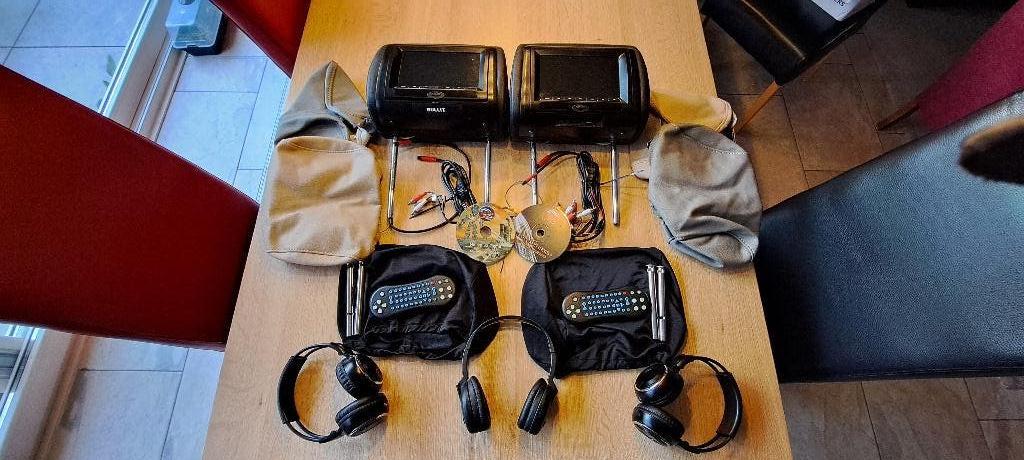 Hoofdsteun DVD Bullit, scherm 7 inch, Ophalen, Gebruikt, Dvd-speler, Overige merken