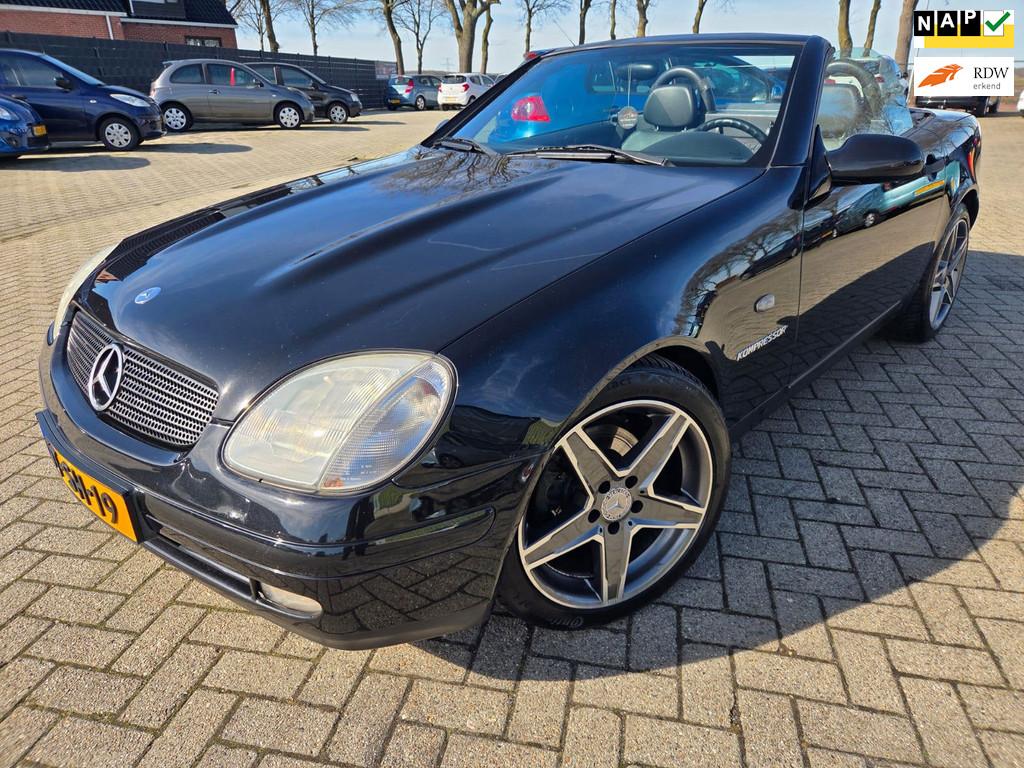 Mercedes-Benz SLK-klasse 230 K 1998 Automaat/Airco/Leder/Cru, Achterwielaandrijving, Gebruikt, Zwart, 4 cilinders