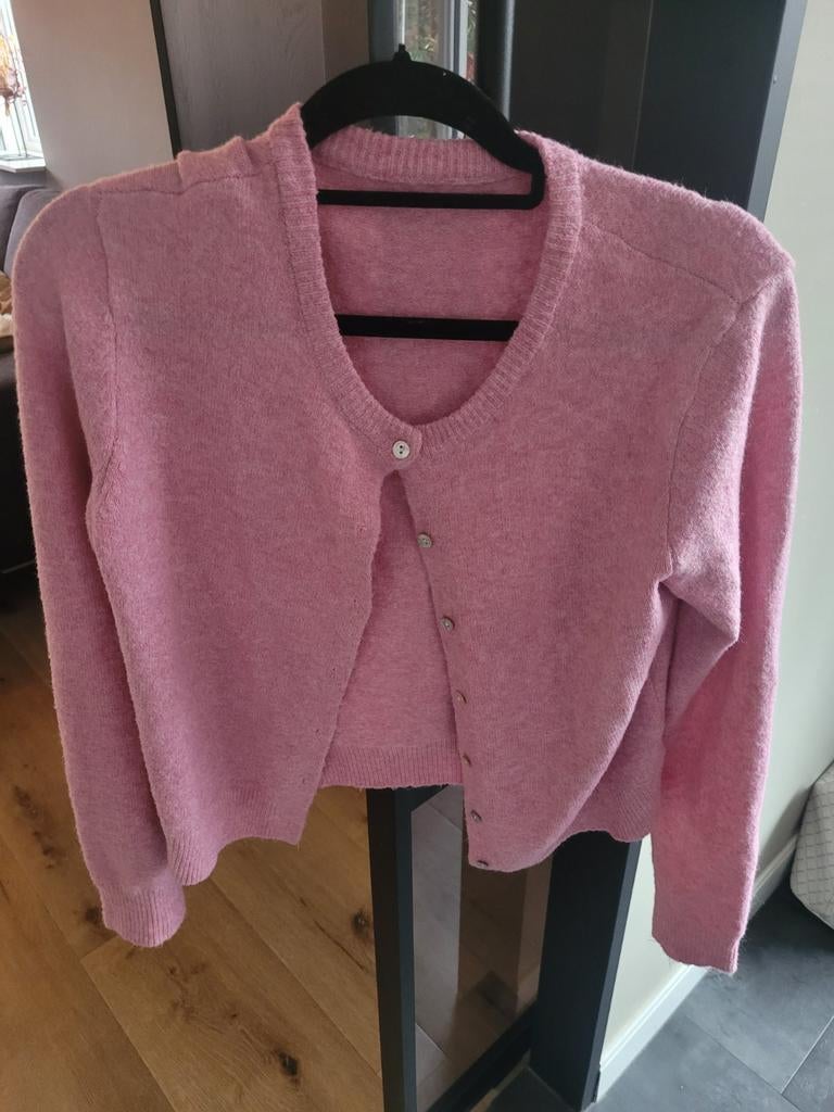 leuk roze vest,maat S ,weinig gedragen, Ophalen of Verzenden, Zo goed als nieuw, Maat 38/40 (M), Roze