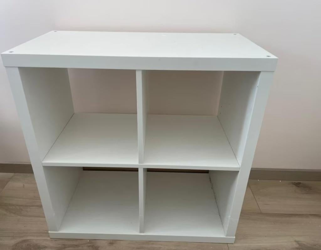 2x Kallax 4 vaks open kast vakkenkast 2x2 wit Ikea, Ophalen, 5 laden of meer, 50 tot 100 cm, Zo goed als nieuw